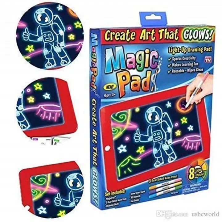 3D Magic Tablet Educational Writing Pad Kids Learning Toys Electronic Toy Drawing Board Puzzle Light Board