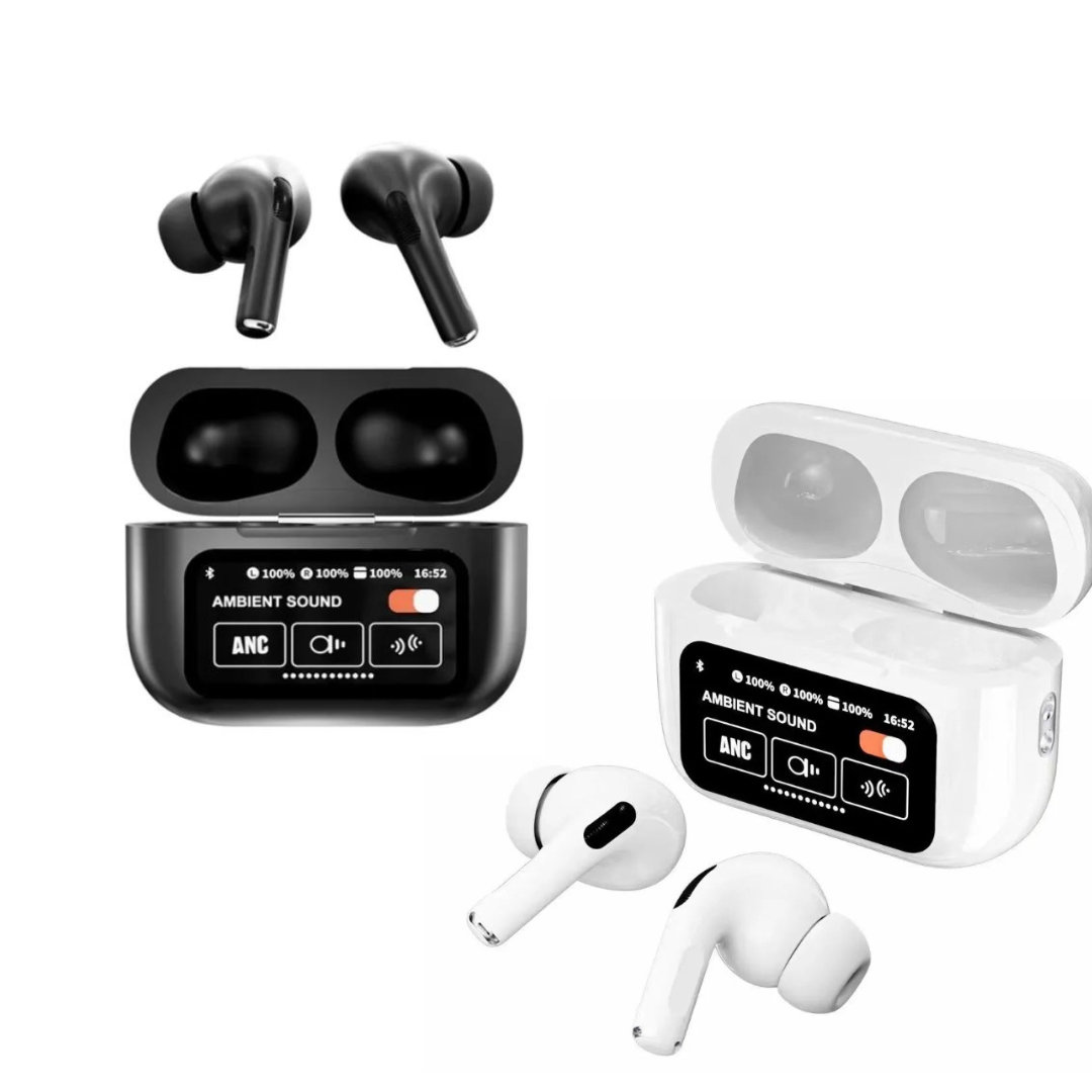 A9 Pro Earbuds ANC/ENC Touch Screen Display Noise Reduction Wireless Earbuds For Android &amp; iOS | A9 Pro | A9 Pro Apple Airpods ANC/ENC Zhongkelqnxun Touch Control Bt 5.4 Earbuds