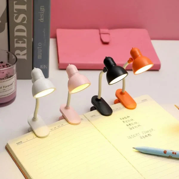 Mini Book Light with Clip Portable LED Reading Lamp Travel Bedroom Night Light Night (Random color)