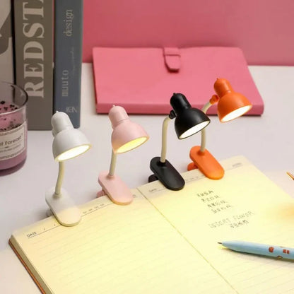 Mini Book Light with Clip Portable LED Reading Lamp Travel Bedroom Night Light Night (Random color)