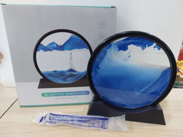 3d Moving Sandscapes Frame | 7 Inch Sand Lamp ( Random Color )